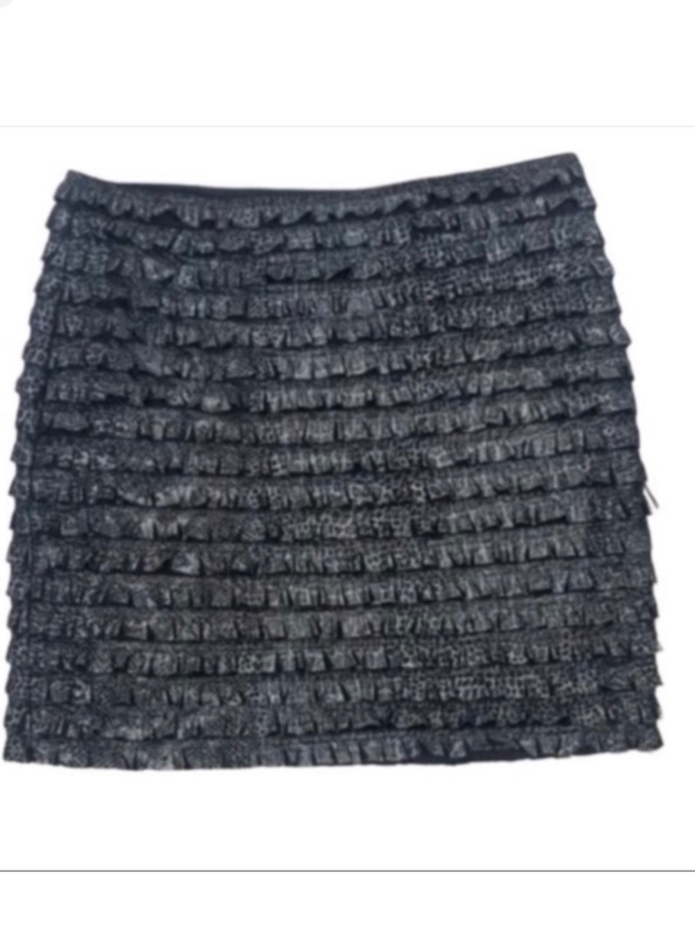 Guess by Marciano Fringe Black Mini Skirt